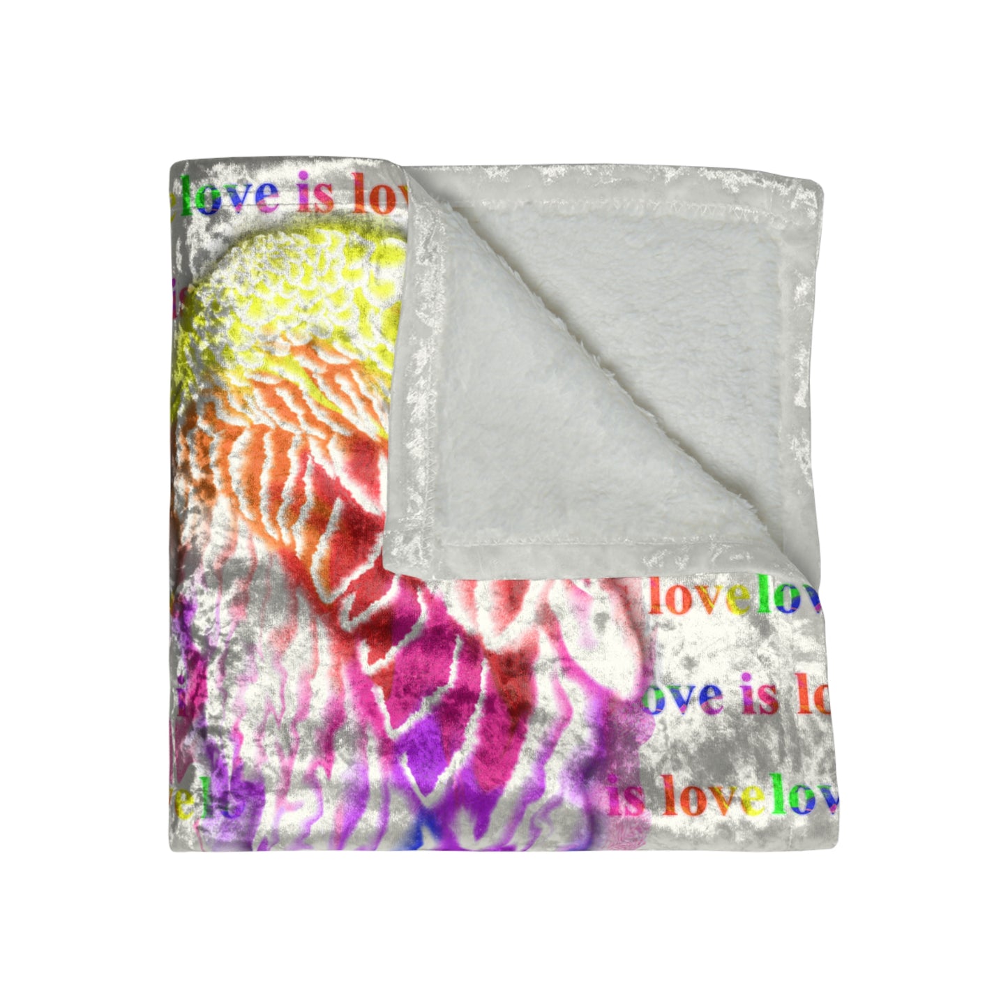 Love is love pride Crushed Velvet Blanket Rave / festival / psychedelic vibe