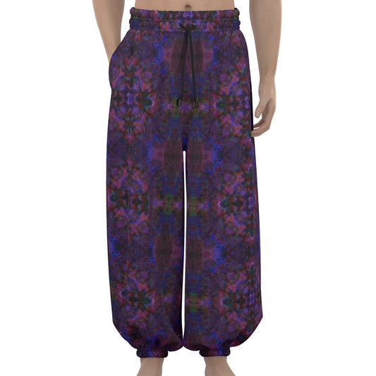 Wook pant , lantern pants , rave and festival clothing , trippy art , purple pink. Melted glam