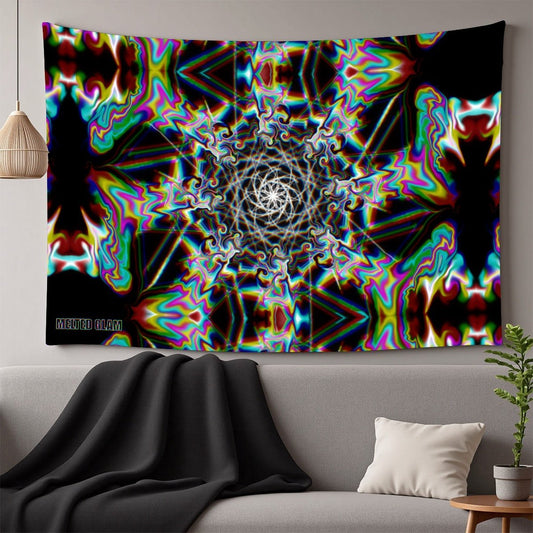 Melted Dimension Decorative Tapestry – Psychedelic Festival Wall Art | Melted Glam - Tapestry - Melted Glam LLC