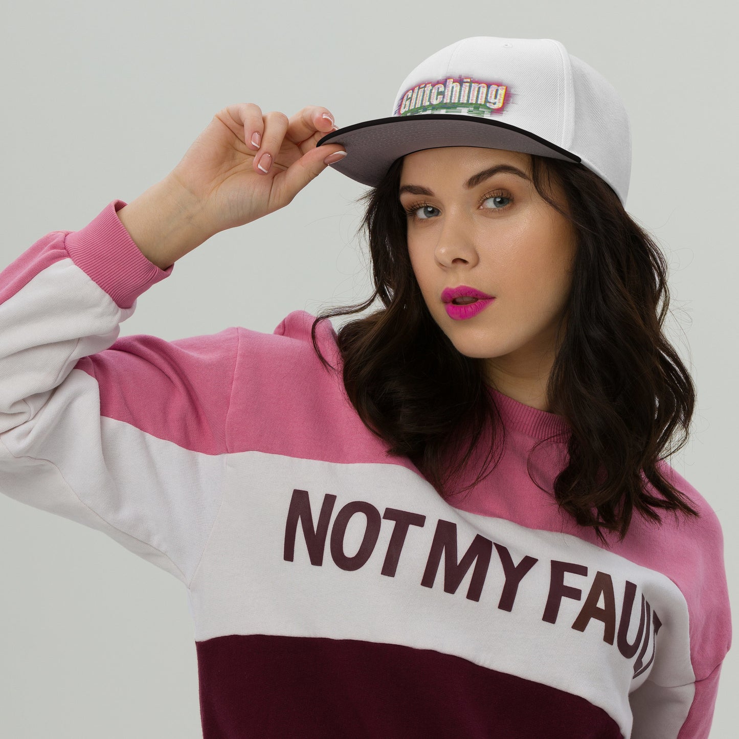Glitching Snapback Hat