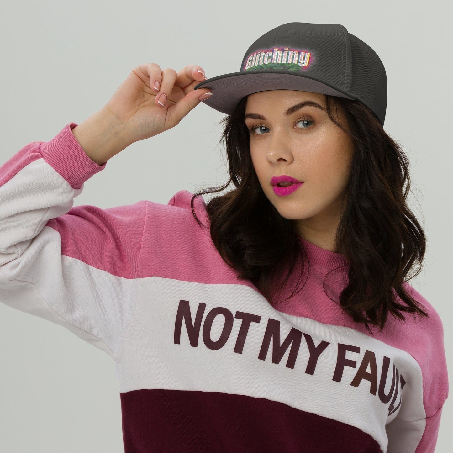 Glitching Snapback Hat