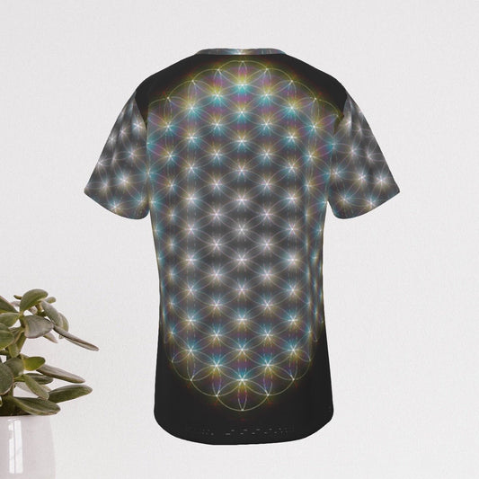 Flower of Life T-Shirt – Unisex Polyester | Rave & Festival Clothing | Melted Glam - T-Shirt - Melted Glam LLC