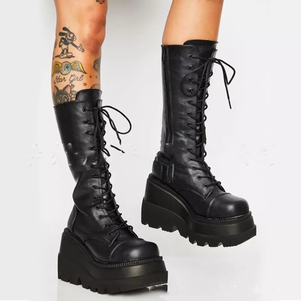Platform Shoes Boots Women Winter Shoes Genuine Leather -Female shoes- Melted Glam LLC