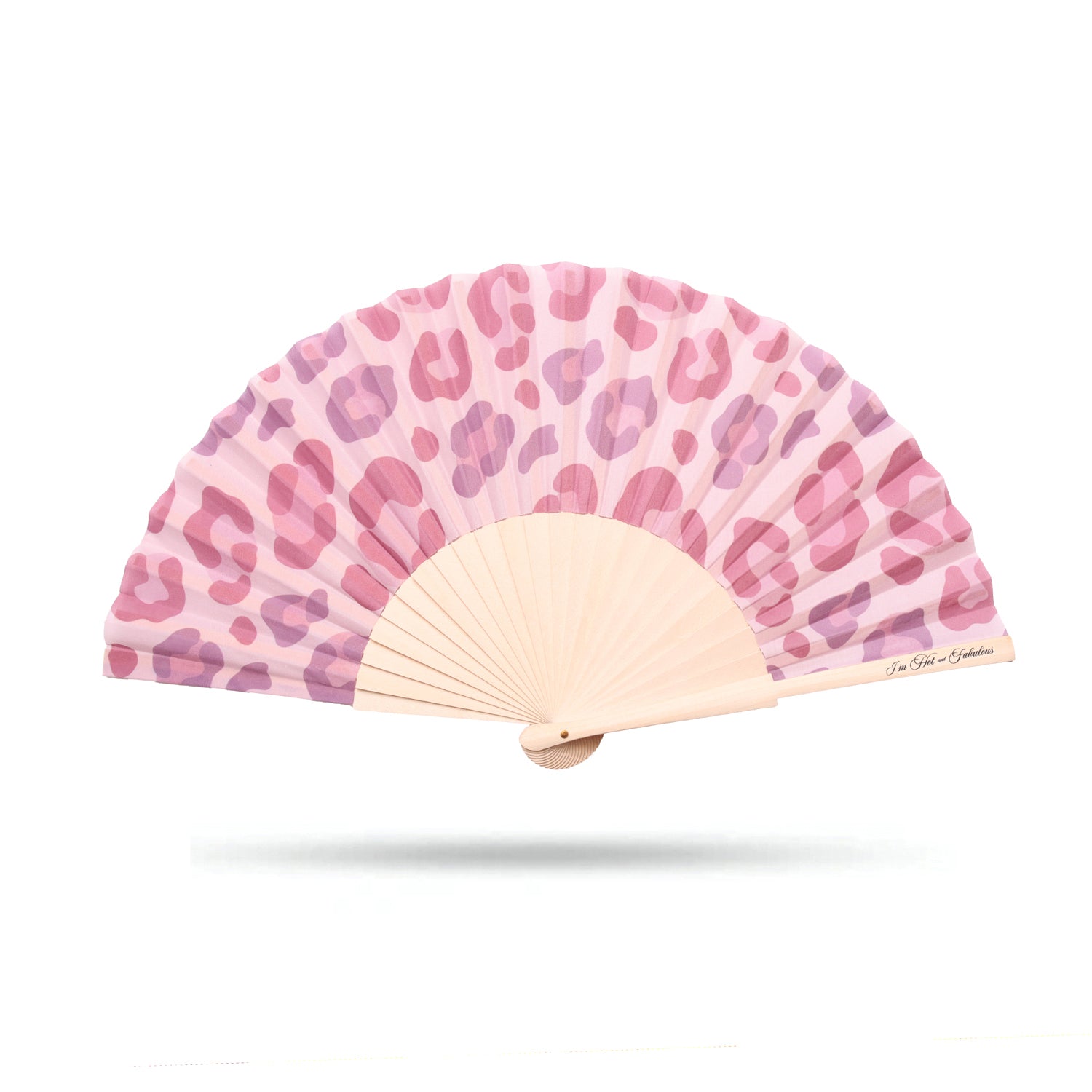 Pink Cheetah Print Hand Fan -Hand fan- Melted Glam LLC