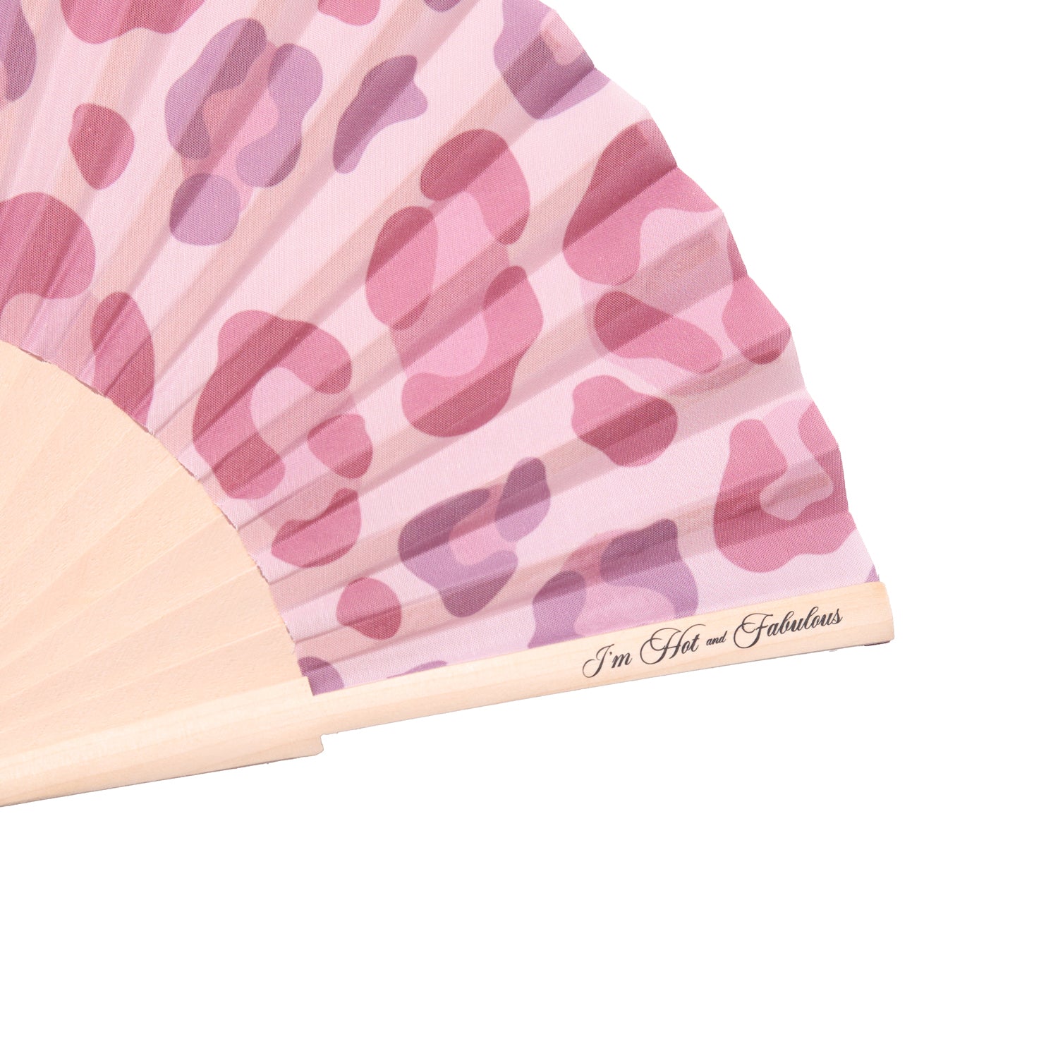 Pink Cheetah Print Hand Fan -Hand fan- Melted Glam LLC