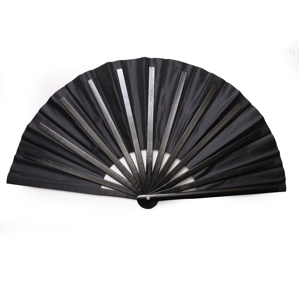 Black Sparkle All Night Long XL Hand Fan -Hand fan- Melted Glam LLC
