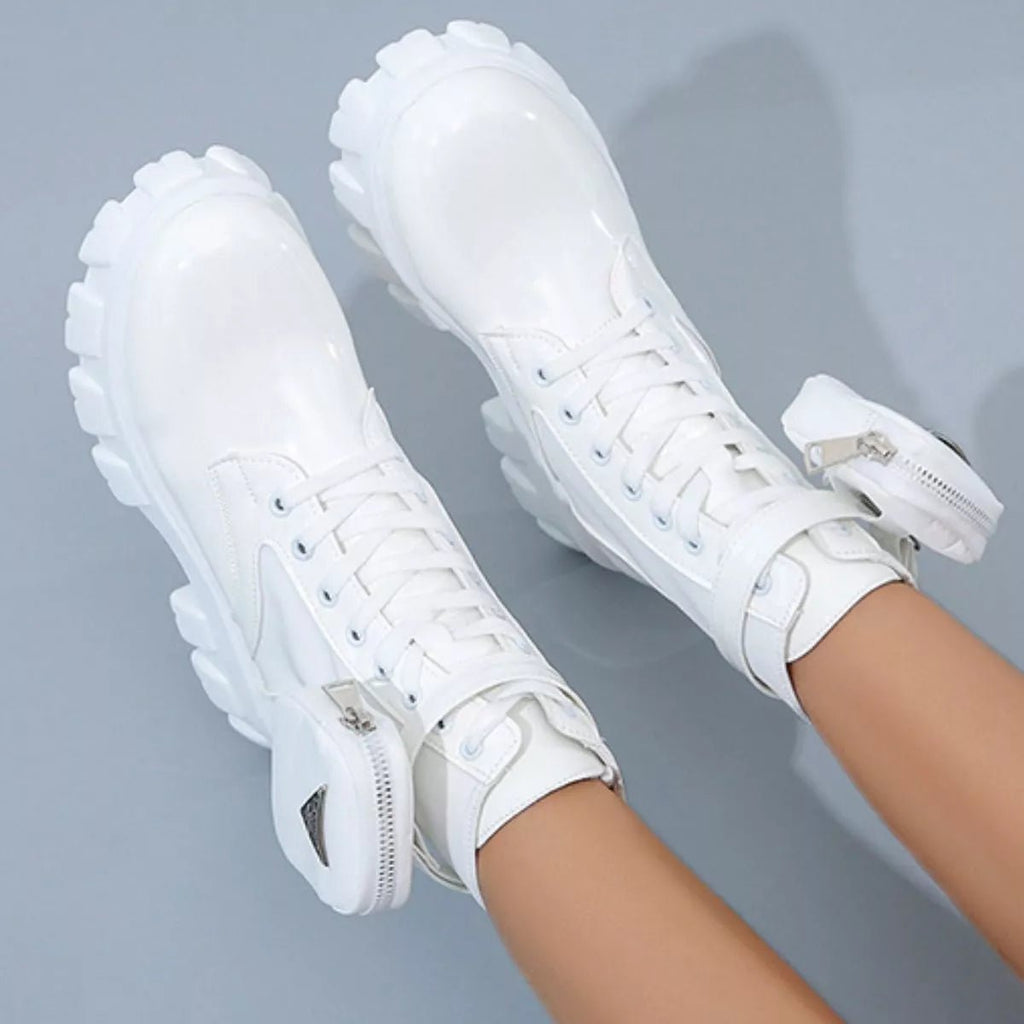 Lace Up Platform Ankle Boots -Platform Boots- Melted Glam LLC