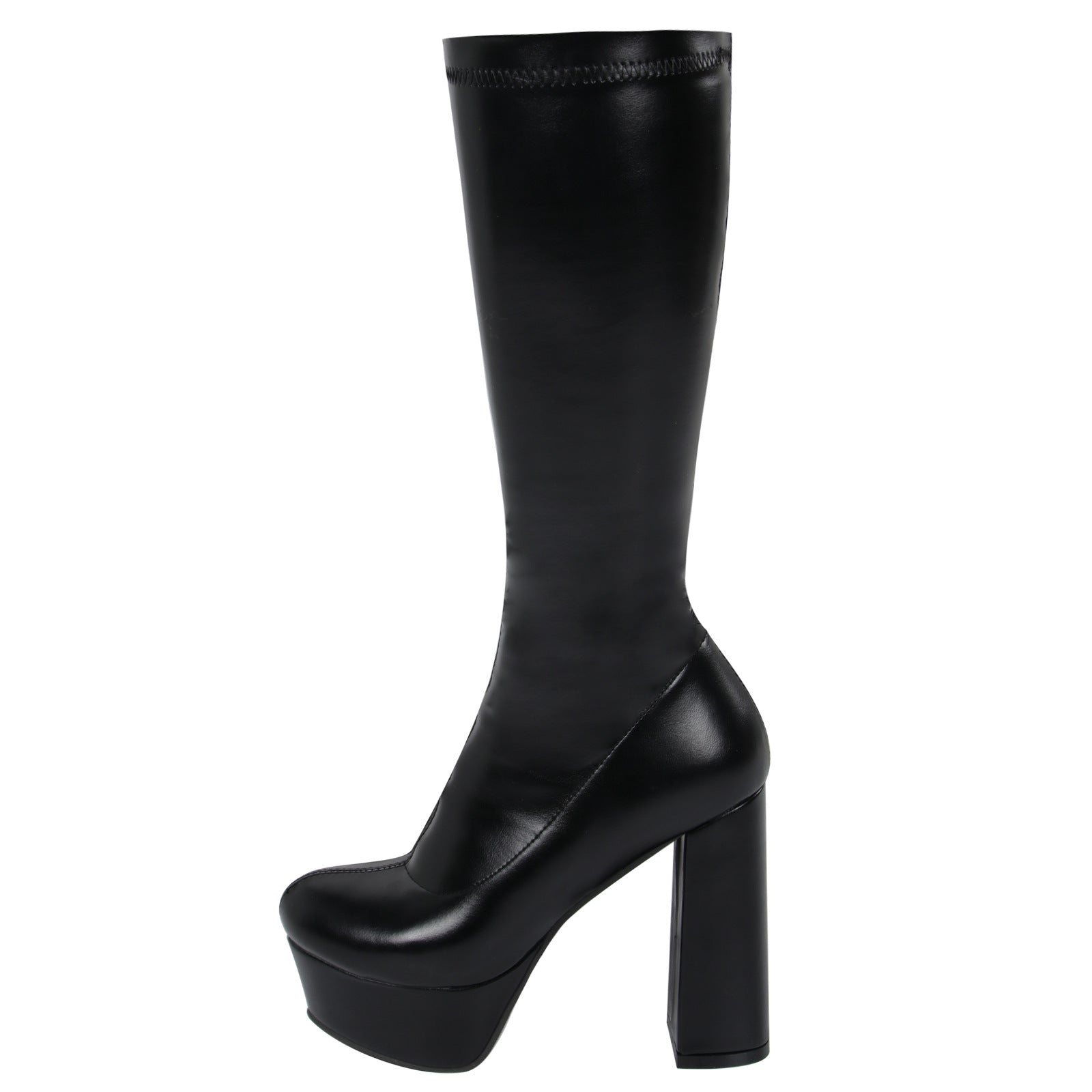 Women's Leopard Print Mid-Calf Boots - Chunky Heel Platform Boots with Waterproof Sole -Women's Shoes- Melted Glam LLC