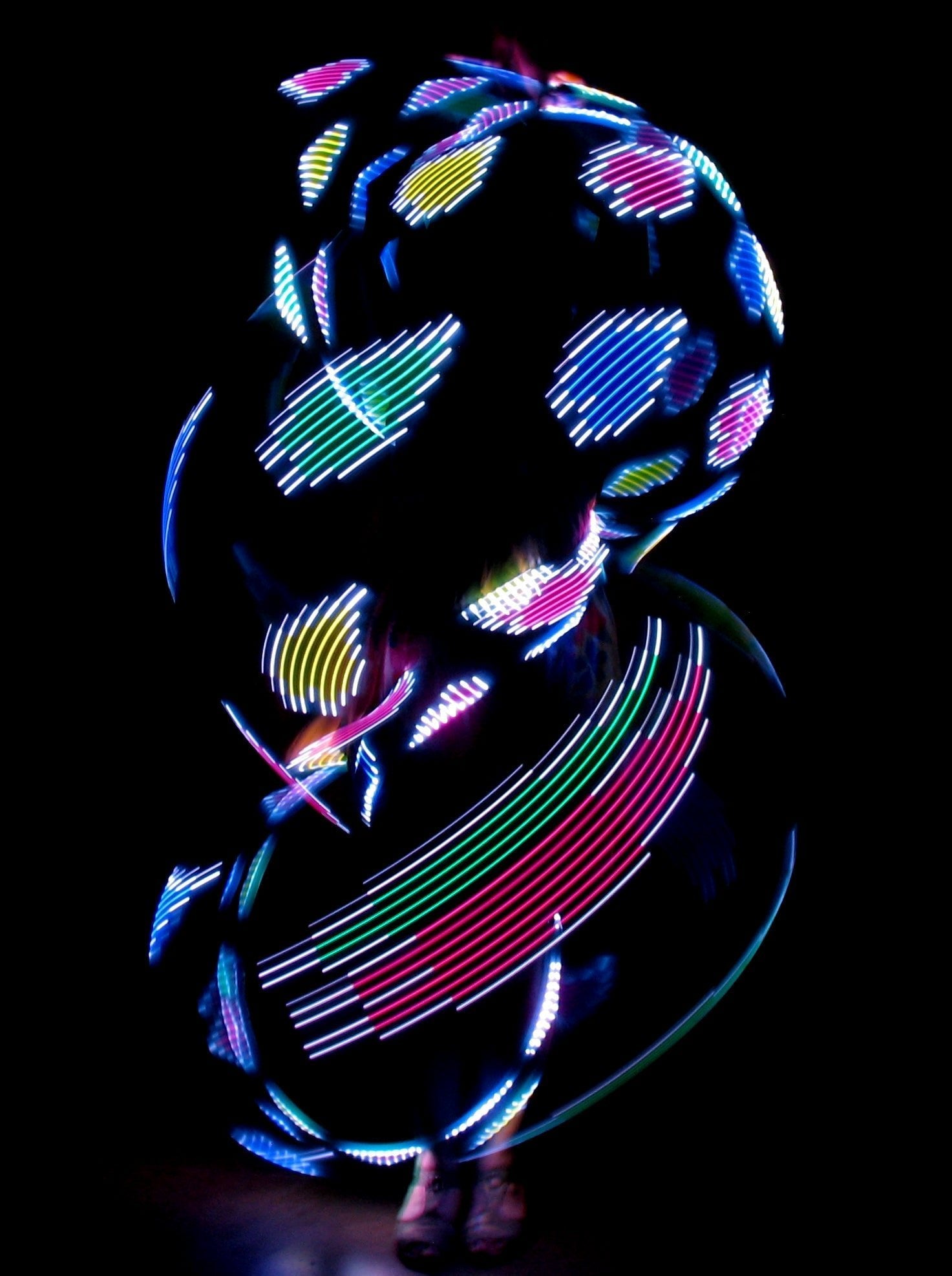 Ready to Ship Atomic V LED Hoops -LED Hoop- Melted Glam LLC