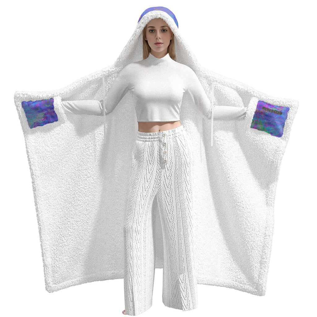 Crystal Wings – Unisex Wearable Hooded Blanket | Rave & Festival Gear | Melted Glam - Hooded Blanket - Melted Glam LLC