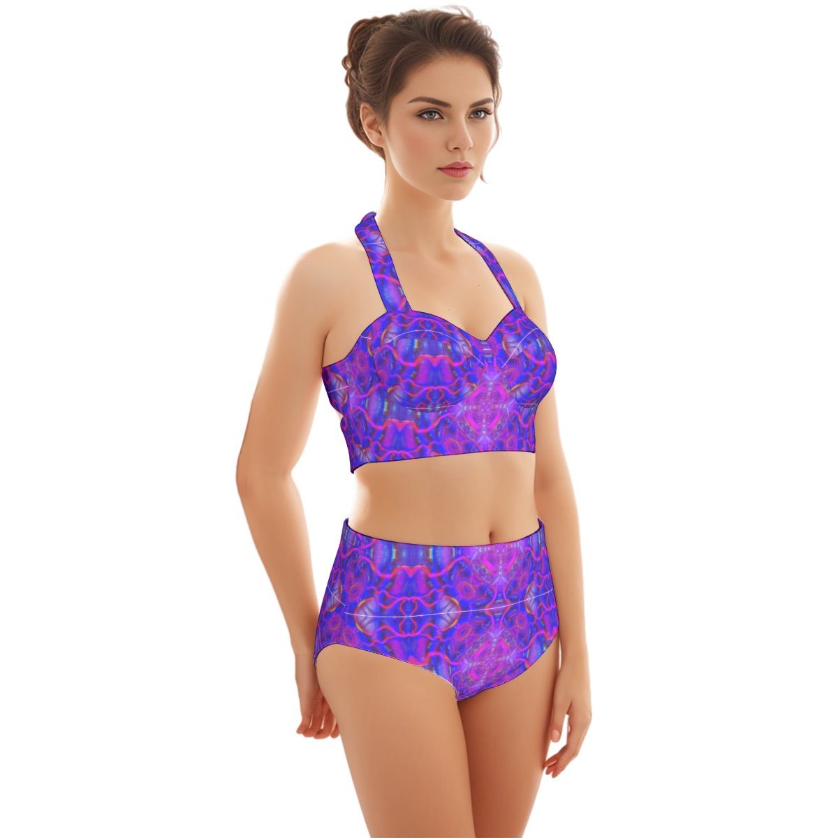 Interstellar Halter Swimsuit Set – Women's | Rave & Festival Wear | Melted Glam - Swimsuit Set - Melted Glam LLC