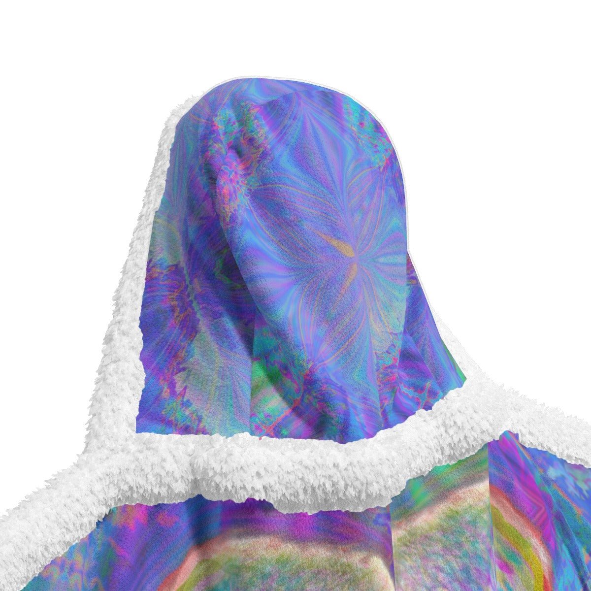 Crystal Wings – Unisex Wearable Hooded Blanket | Rave & Festival Gear | Melted Glam - Hooded Blanket - Melted Glam LLC