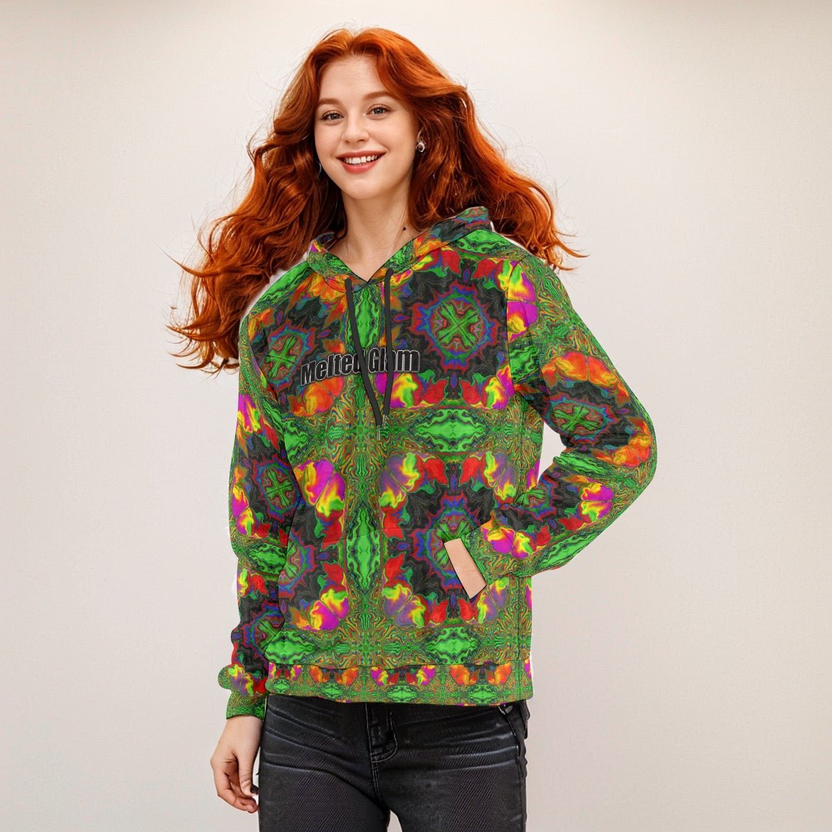 X Pullover Velvet Hoodie – Unisex | Rave & Festival Clothing | Melted Glam - Hoodie - Melted Glam LLC