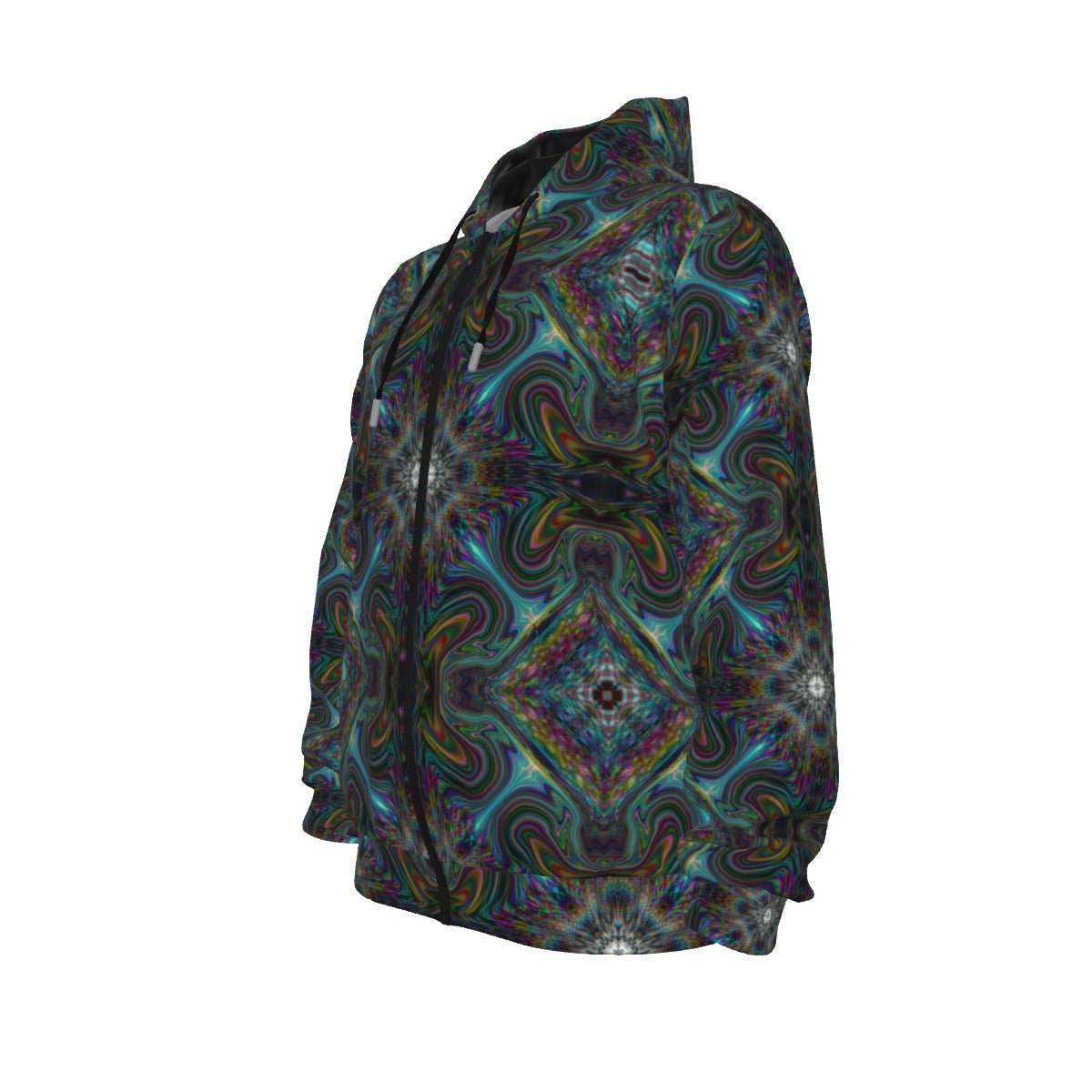 Mind Warp Zip - Up Hoodie – Unisex Cotton | Rave & Festival Clothing | Melted Glam - Hoodie - Melted Glam LLC