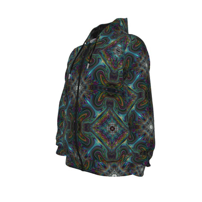 Mind Warp Zip - Up Hoodie – Unisex Cotton | Rave & Festival Clothing | Melted Glam - Hoodie - Melted Glam LLC