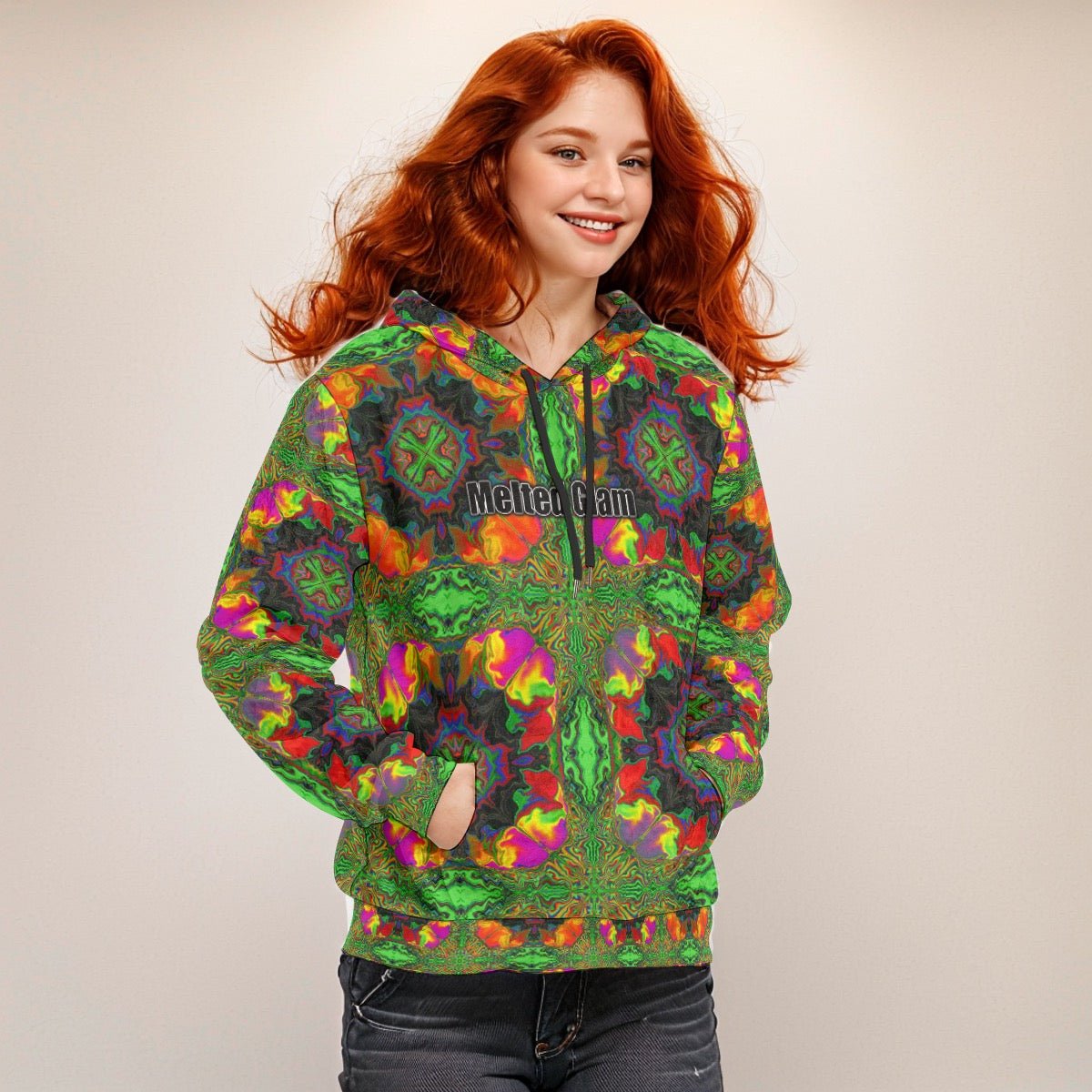 X Pullover Velvet Hoodie – Unisex | Rave & Festival Clothing | Melted Glam - Hoodie - Melted Glam LLC