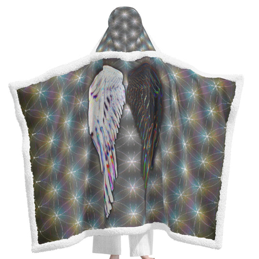 Yin & Yang Wings Hooded Blanket – Unisex | Rave & Festival Wear | Melted Glam