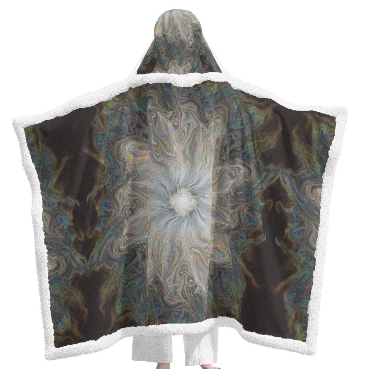 Melting Flower Hooded Blanket – Unisex | Rave & Festival Wear | Melted Glam - Hooded Blanket - Melted Glam LLC