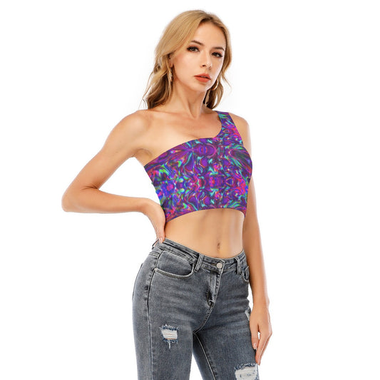 One-Shoulder Crop Top – Women's | 12 Melting Options | Rave & Festival Clothing | Melted Glam