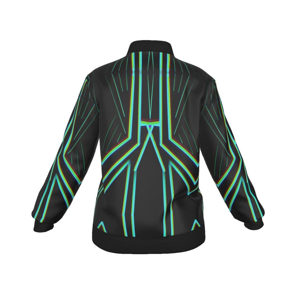 Cyber Women's Jacket – Psychedelic All - Over Print | Rave & Festival Outerwear | Melted Glam - Jacket - Melted Glam LLC