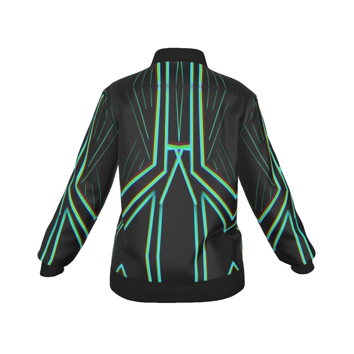 Cyber Women's Jacket – Psychedelic All - Over Print | Rave & Festival Outerwear | Melted Glam - Jacket - Melted Glam LLC
