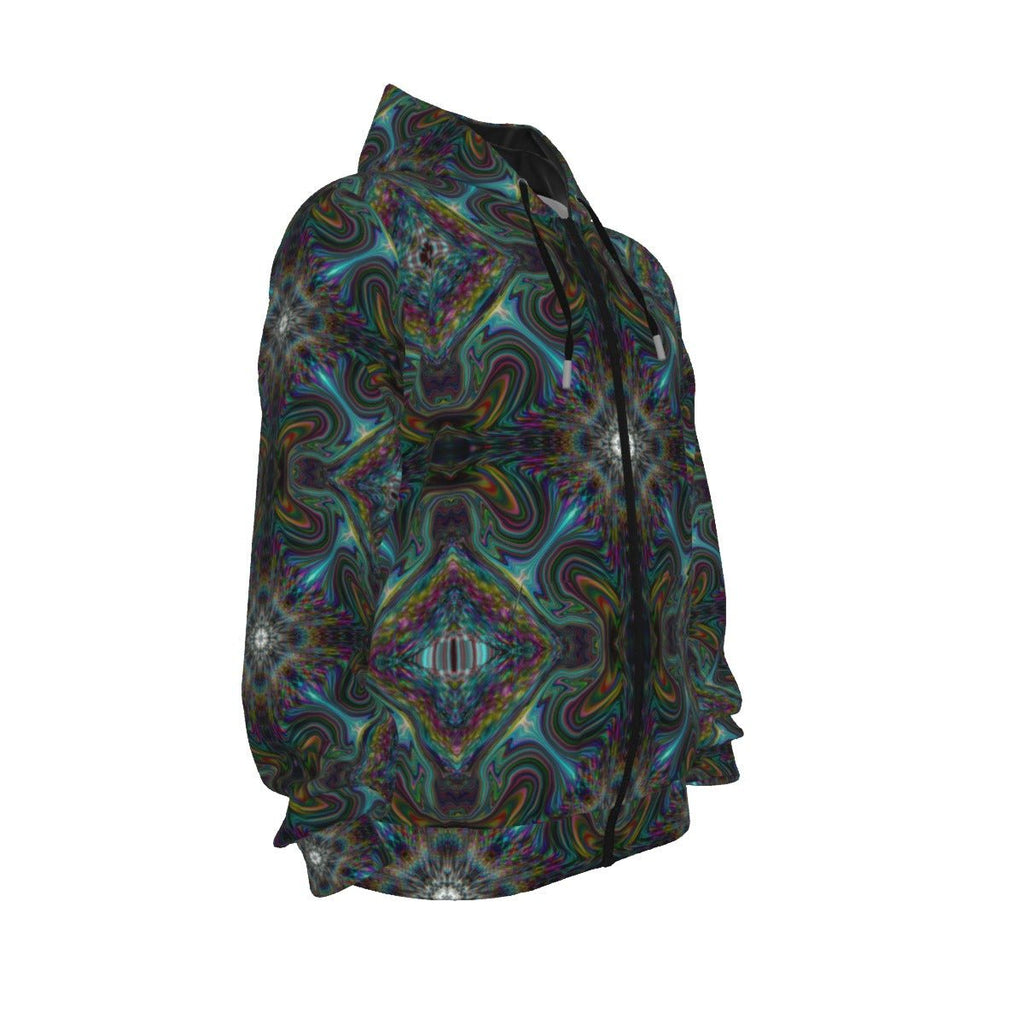 Mind Warp Zip - Up Hoodie – Unisex Cotton | Rave & Festival Clothing | Melted Glam - Hoodie - Melted Glam LLC