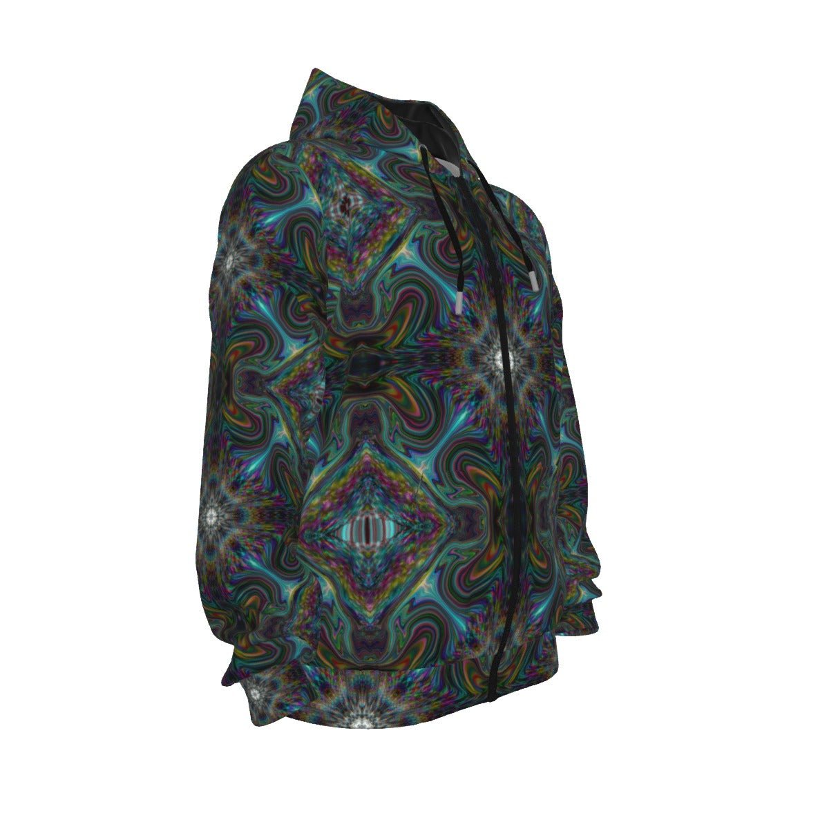 Mind Warp Zip - Up Hoodie – Unisex Cotton | Rave & Festival Clothing | Melted Glam - Hoodie - Melted Glam LLC