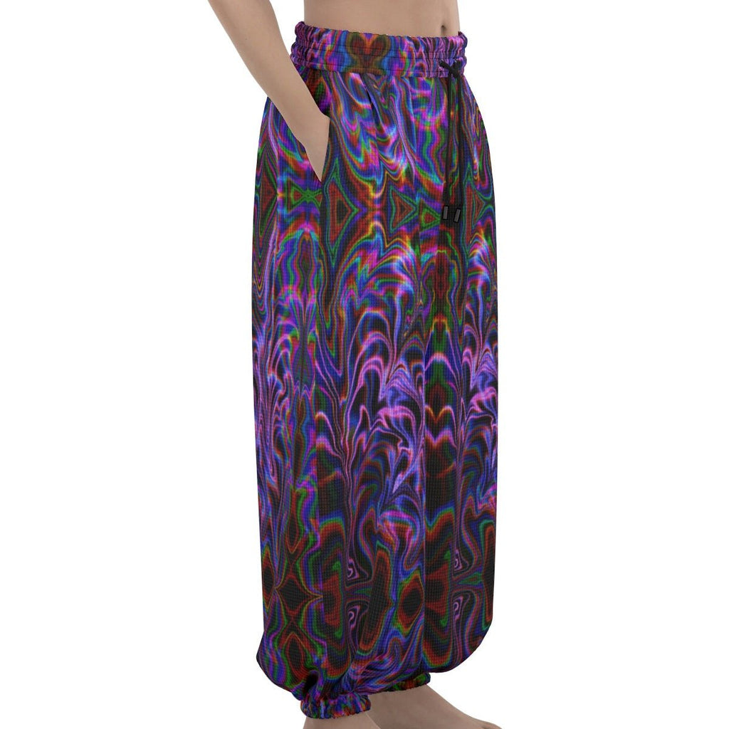 Purple Liquid Lantern Pants – Unisex | Rave & Festival Clothing | Melted Glam - Lantern Pants - Melted Glam LLC