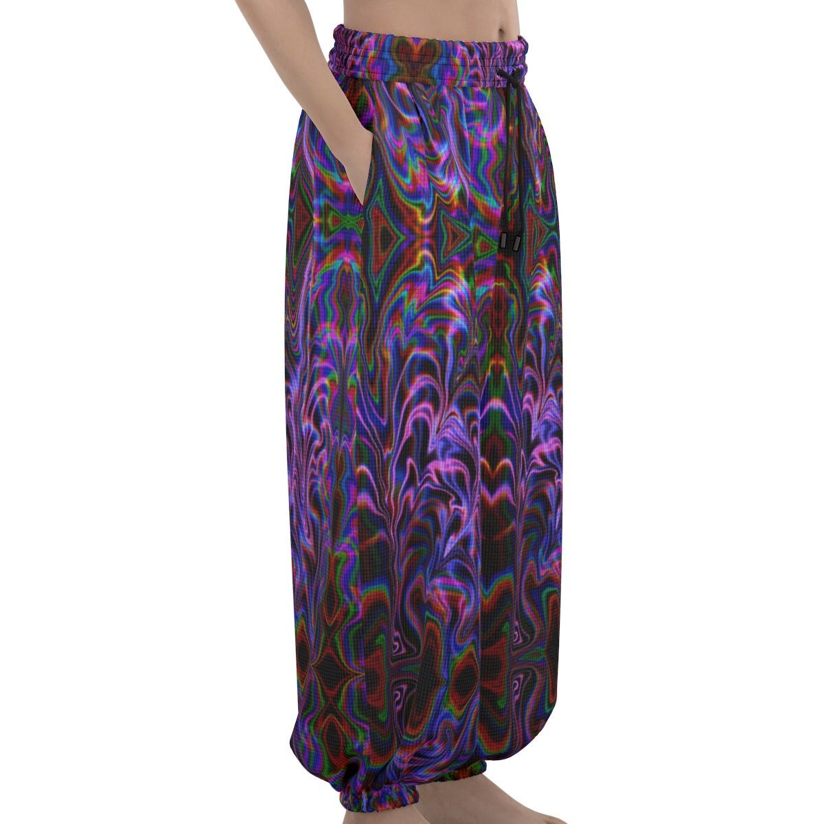 Purple Liquid Lantern Pants – Unisex | Rave & Festival Clothing | Melted Glam - Lantern Pants - Melted Glam LLC