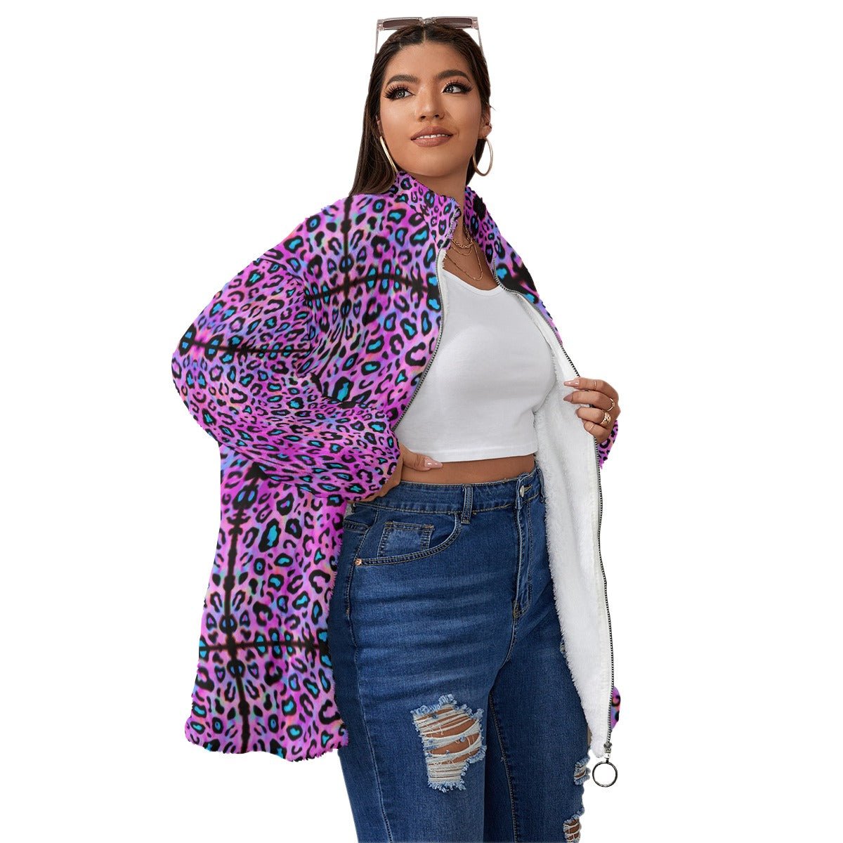 Borg Fleece Coat – Unisex | 22 Melting Options | Rave & Festival Clothing | Melted Glam - Coat - Melted Glam LLC