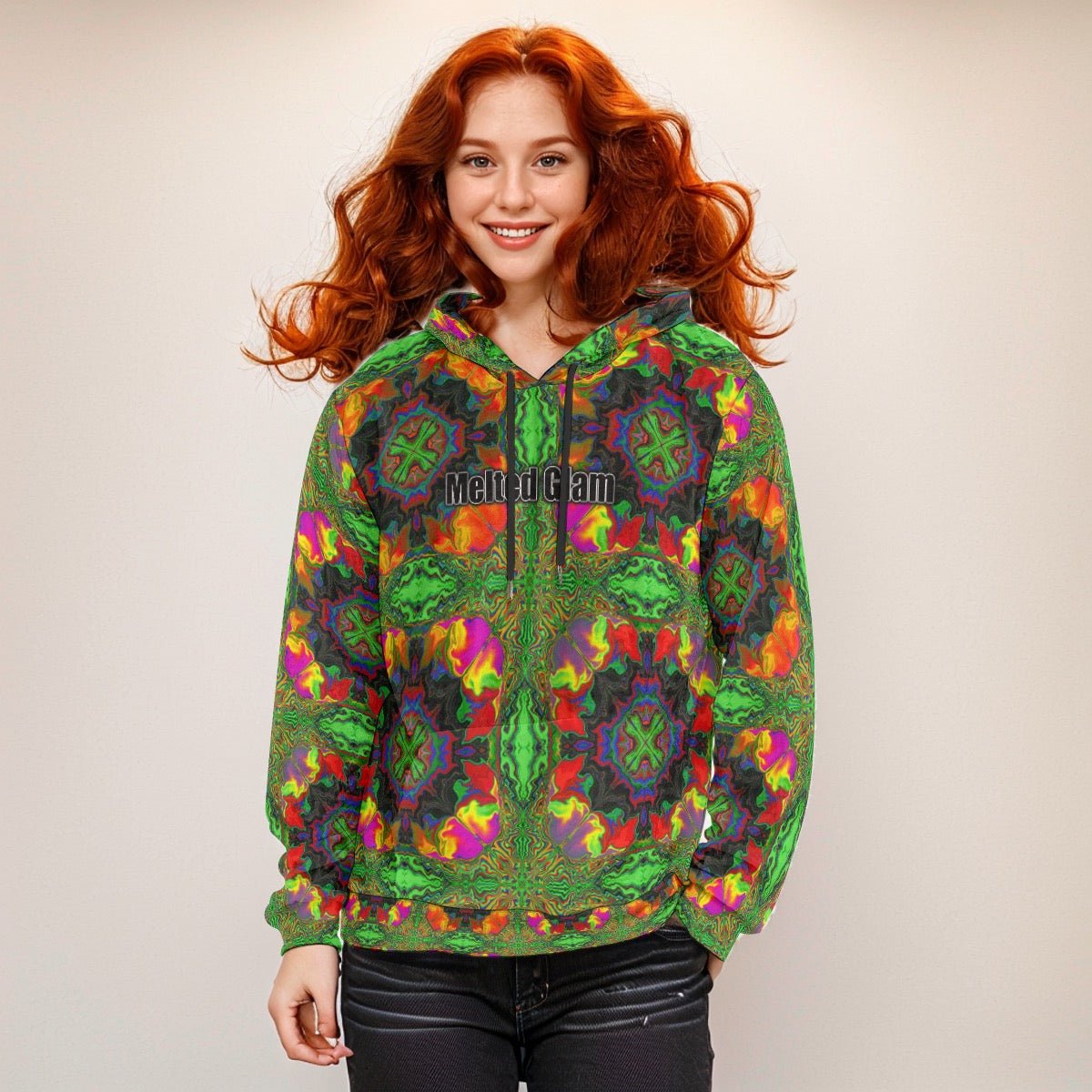 X Pullover Velvet Hoodie – Unisex | Rave & Festival Clothing | Melted Glam - Hoodie - Melted Glam LLC