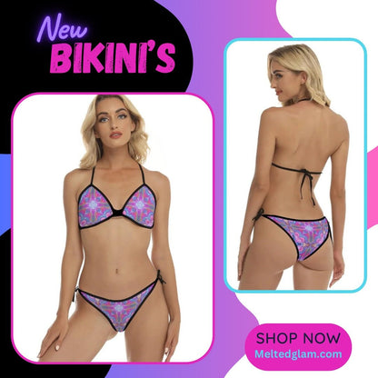 Bikini set - 10 Melting Options Women |Melted Glam| Rave apparel , festival swimsuit - bikini - Melted Glam LLC
