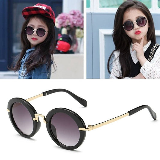 Cute Round Polarized Sunglasses for Kids Girls Boys UV400 Protection Fashionable & Children's Sunglasses New Cute Baby Round Frame & Colorful Sunshade Mirror For Kids -STS9NCF53Y3YD- Melted Glam LLC