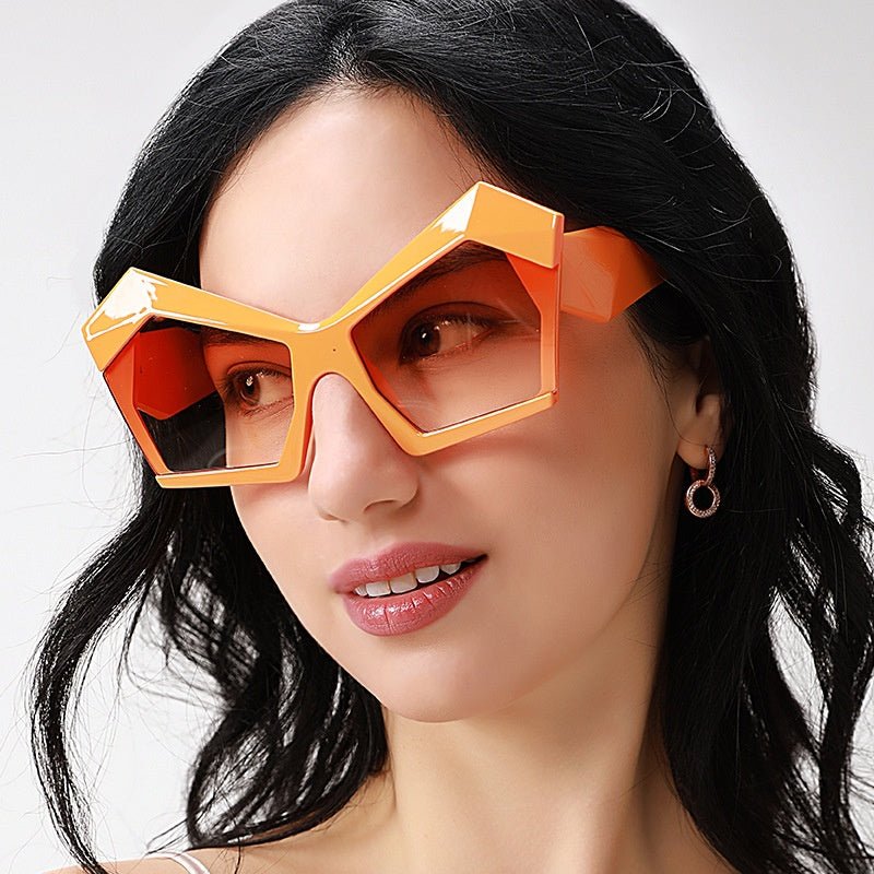 Oversized Square Cateye Polarized Sunglasses Big Trendy Style Fashionable Personality Big Frame Sunglasses New Fashionable & Popular Street Style Sunglasses For Women -Sunglasses- Melted Glam LLC