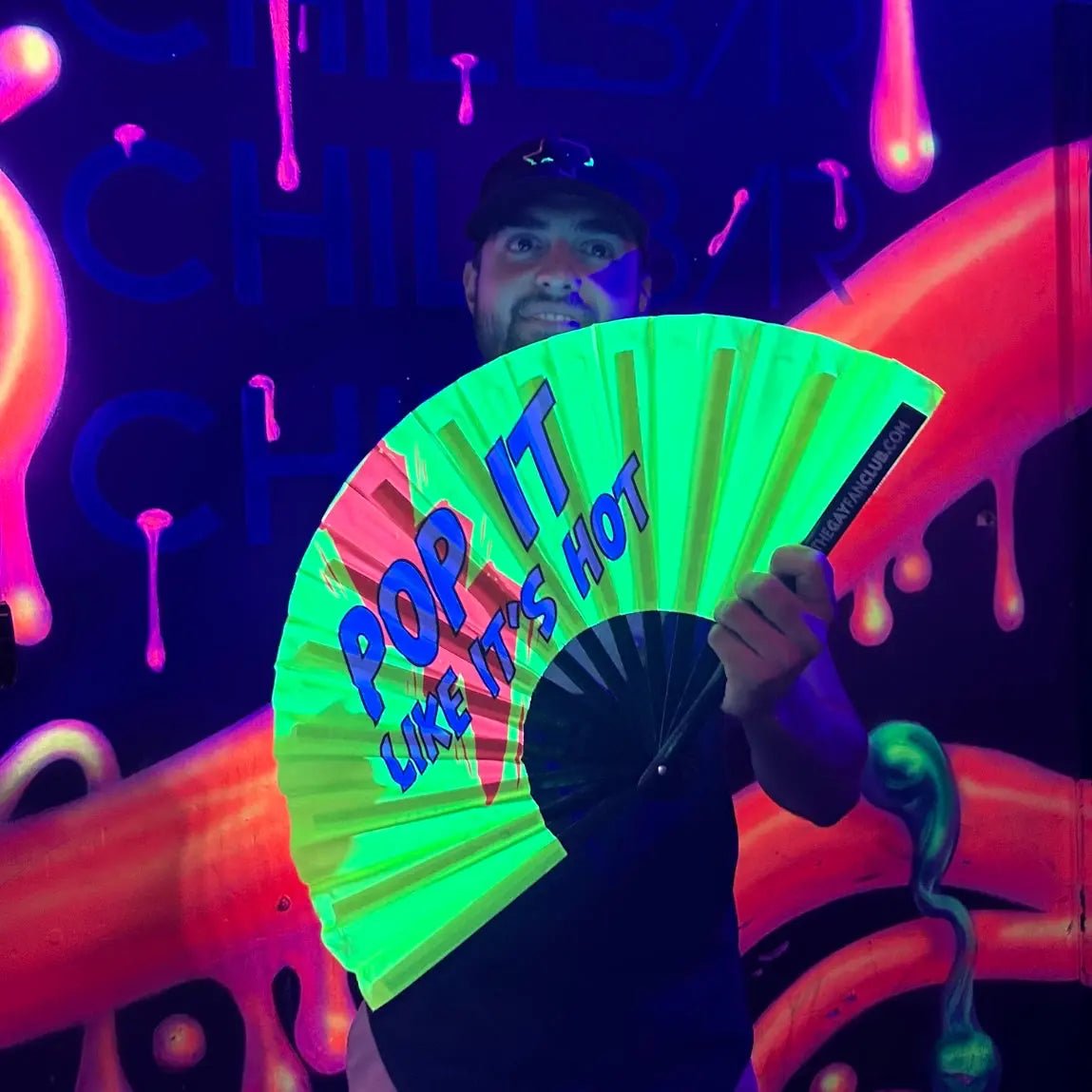 Poppers Fan (UV) -Hand Fan- Melted Glam LLC