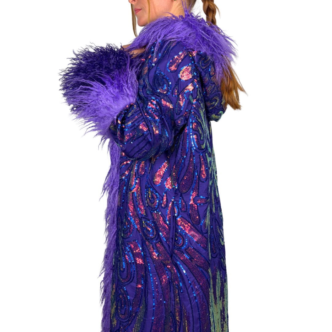 Champagne Luxe Sequin Coat - Melted Glam LLC