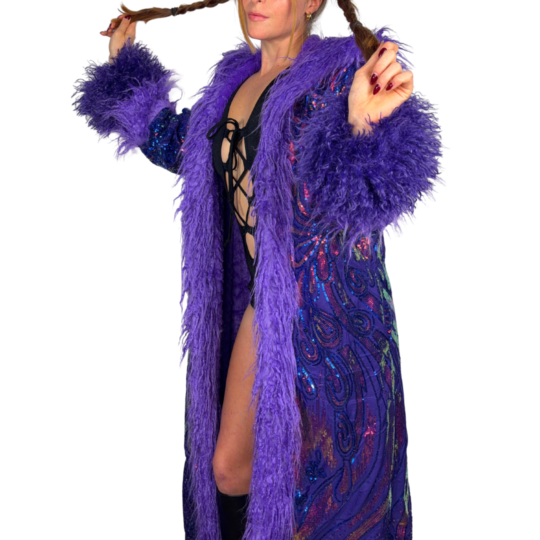 Champagne Luxe Sequin Coat - Melted Glam LLC