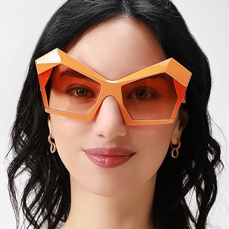 Oversized Square Cateye Polarized Sunglasses Big Trendy Style Fashionable Personality Big Frame Sunglasses New Fashionable & Popular Street Style Sunglasses For Women -Sunglasses- Melted Glam LLC