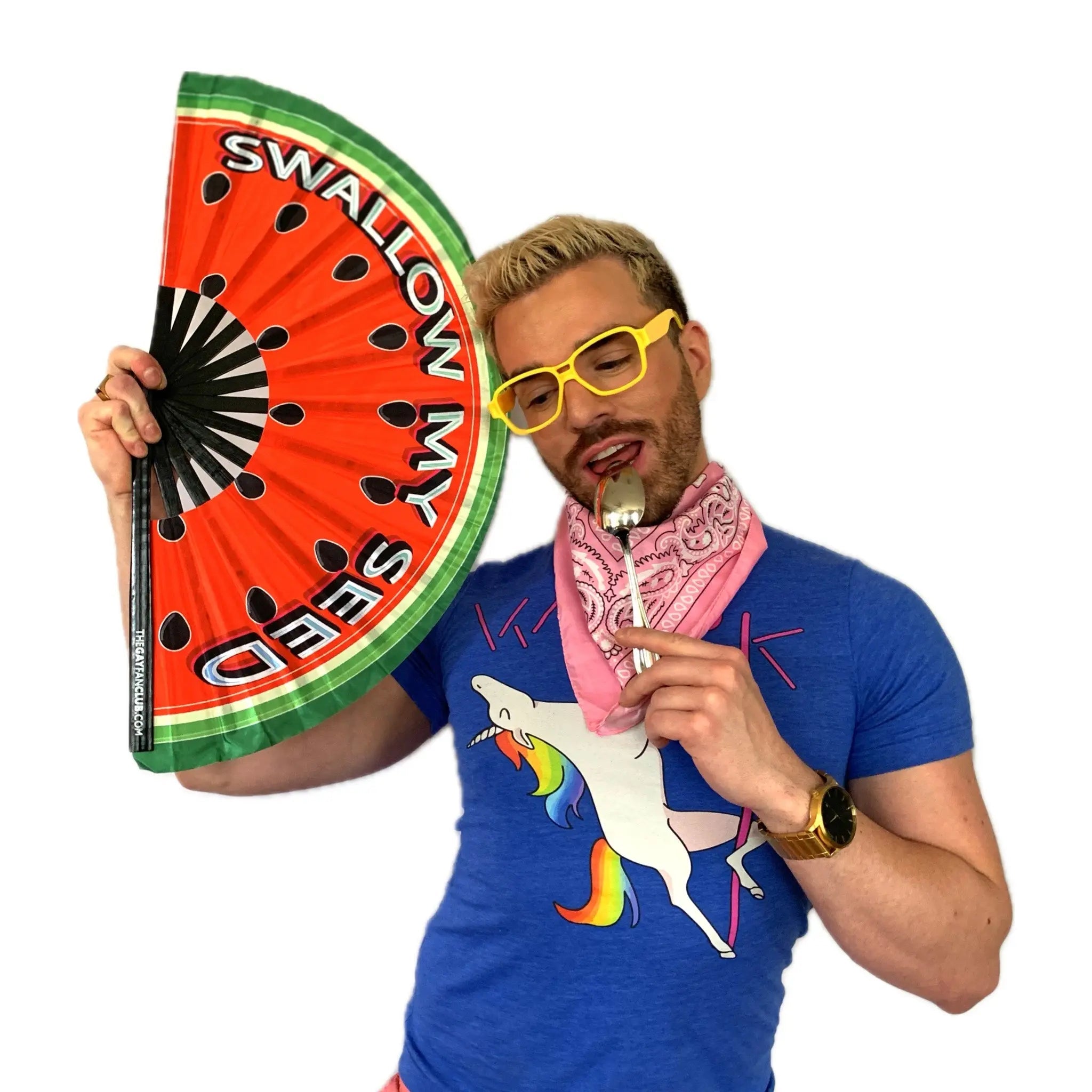 Watermelon Fan (UV) -Hand Fan- Melted Glam LLC