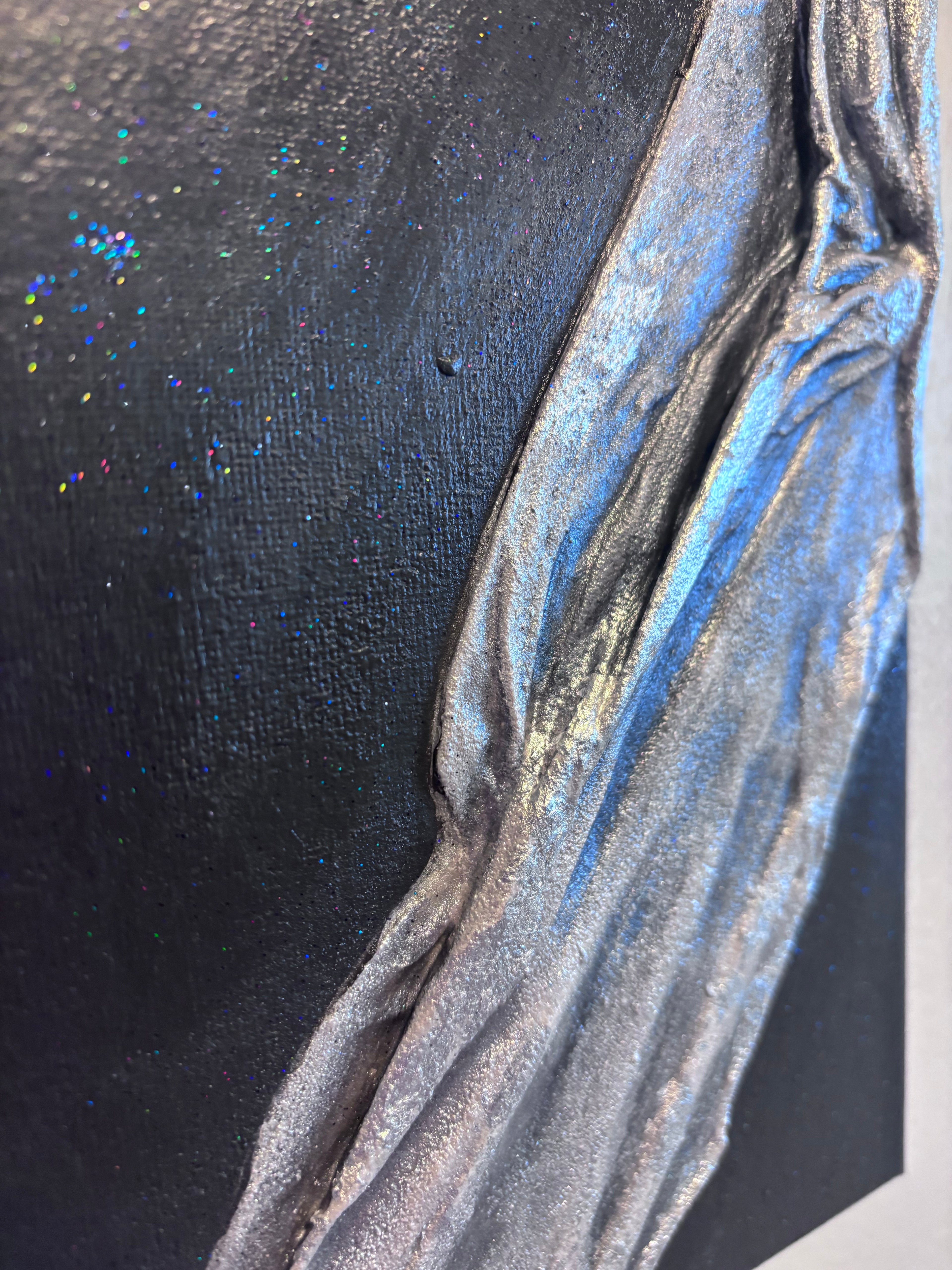 Cherish – The Gray Heart | Original Plaster Painting 11x14 | Melted Glam - Original Painting - Melted Glam LLC