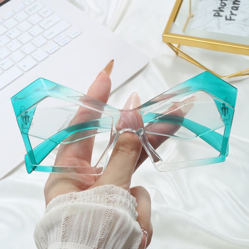 Oversized Square Cateye Polarized Sunglasses Big Trendy Style Fashionable Personality Big Frame Sunglasses New Fashionable & Popular Street Style Sunglasses For Women -Sunglasses- Melted Glam LLC