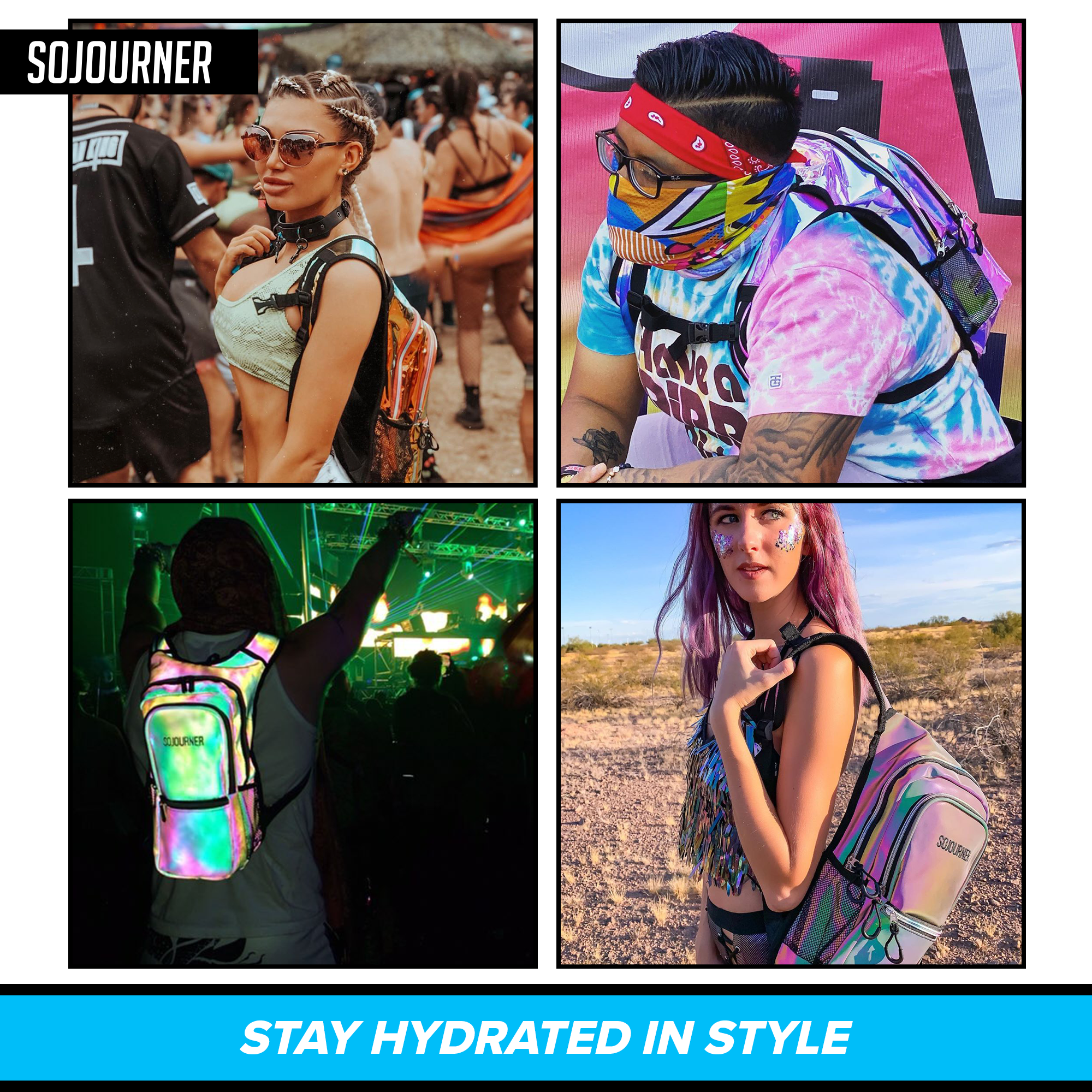 Hydration Pack Backpack (Medium) -Hydration Pack (M)- Melted Glam LLC