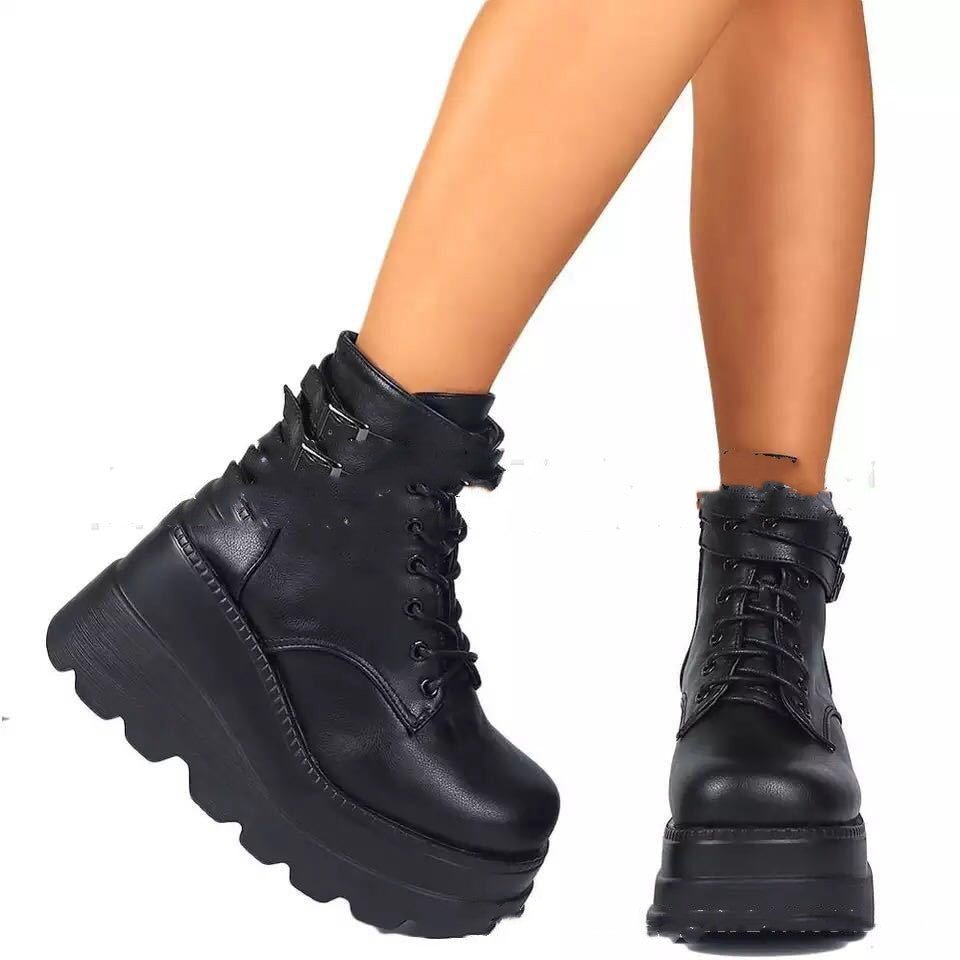 Platform Shoes Boots Women Winter Shoes Genuine Leather -Female shoes- Melted Glam LLC