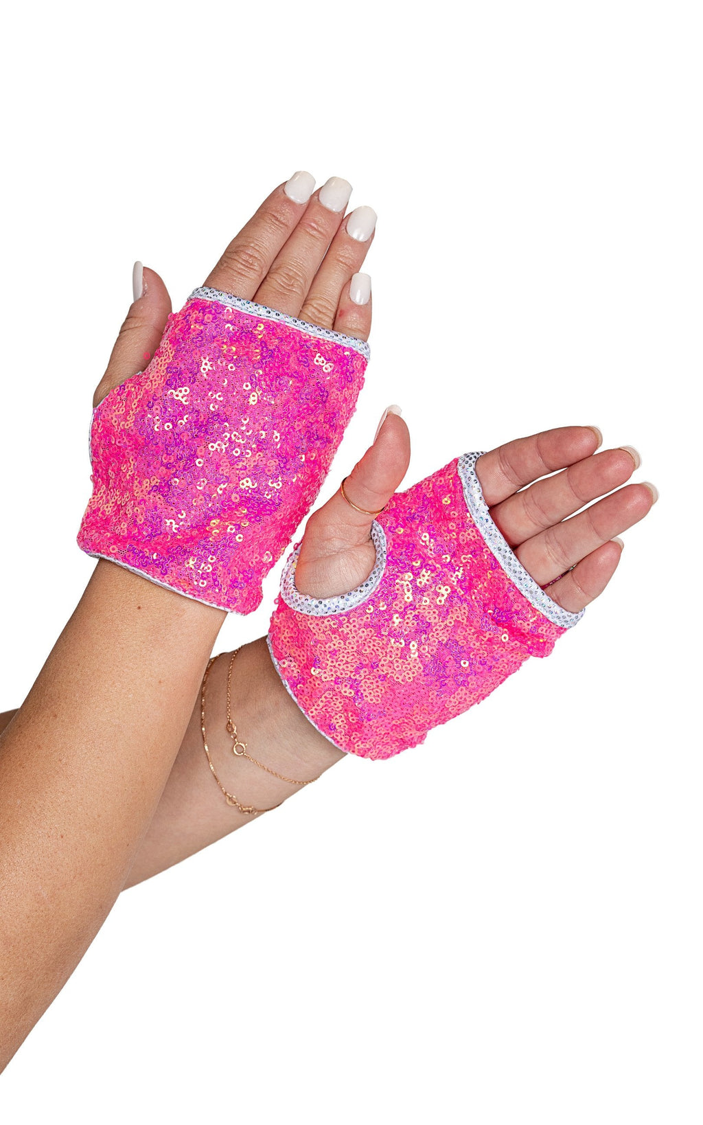 Open Finger Sequin Gloves -Accessories, Ravewear- Melted Glam LLC
