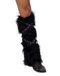 Pair of Black Faux Fur Leg Warmers - Melted Glam LLC