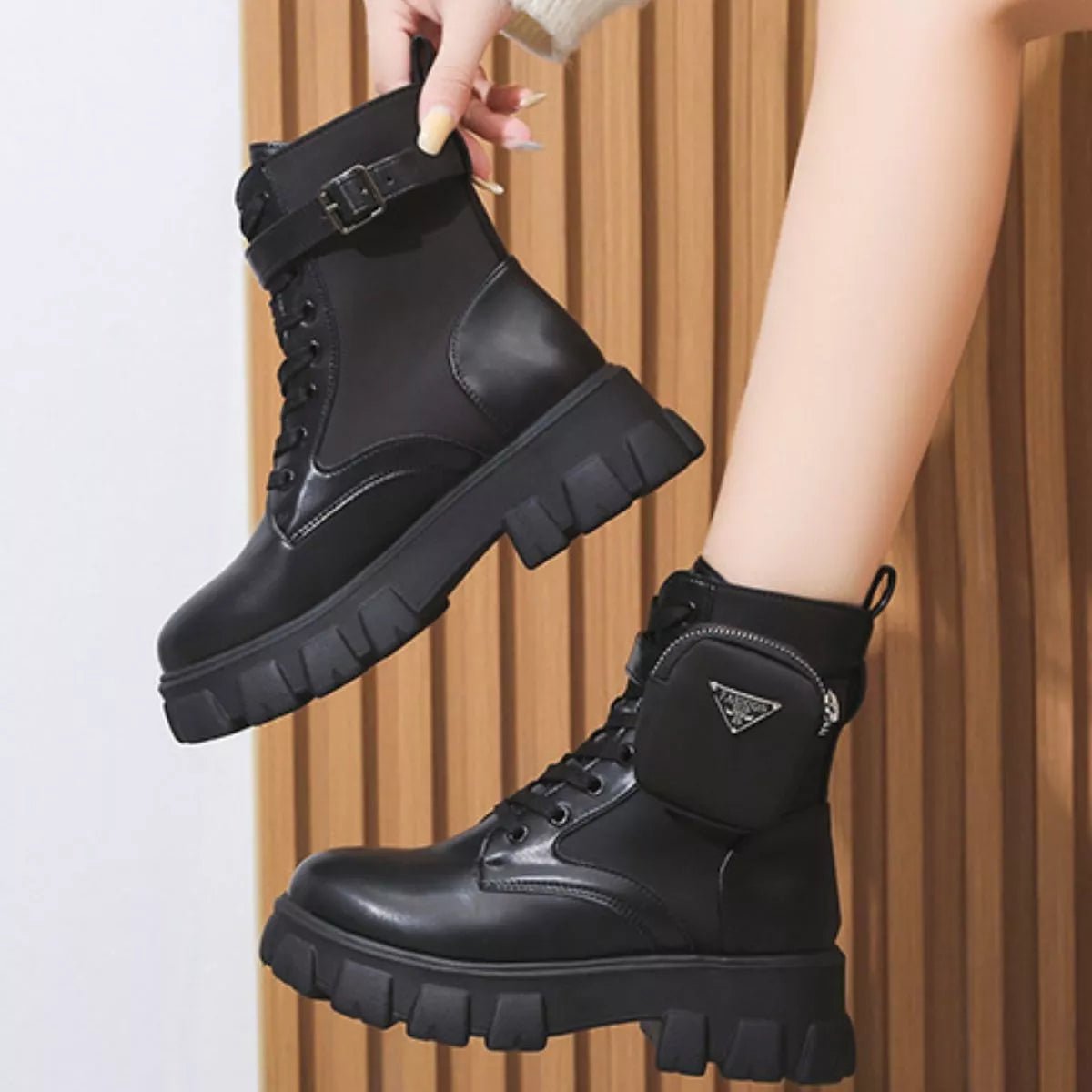 Lace Up Platform Ankle Boots -Platform Boots- Melted Glam LLC