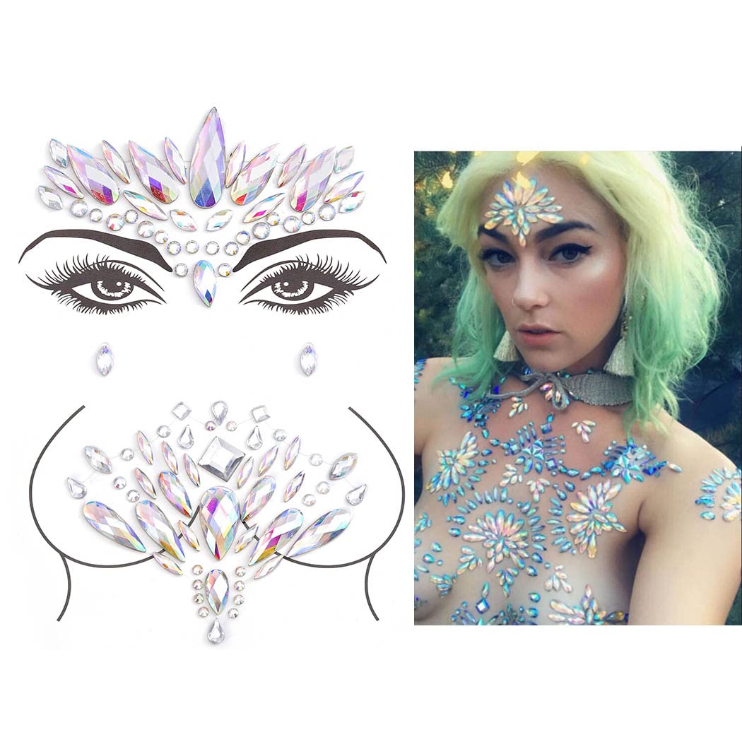 Iridescent Body Crystals -Pasties- Melted Glam LLC