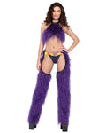 Faux-Fur Cropped Halter Neck Top - Melted Glam LLC