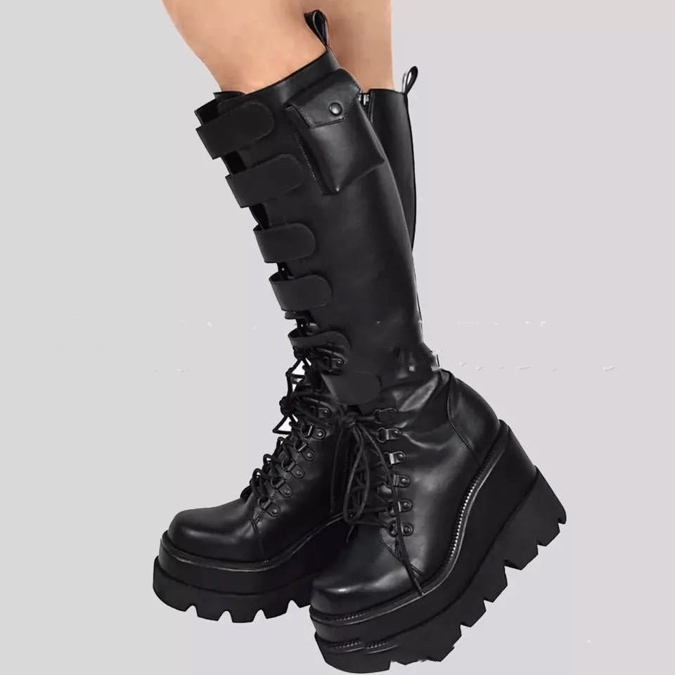 Platform Shoes Boots Women Winter Shoes Genuine Leather -Female shoes- Melted Glam LLC