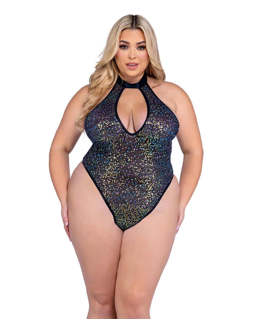 GlitterGlam Keyhole Mesh Romper - Melted Glam LLC